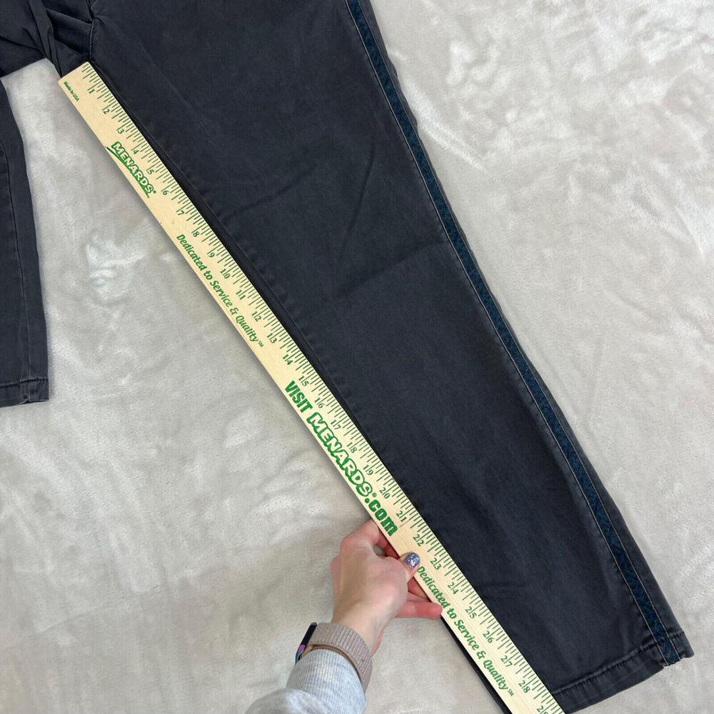 Anthropologie Pants Womens 30 Grey Relaxed‎ Chino Striped Side Preppy Casual - Picture 4 of 15